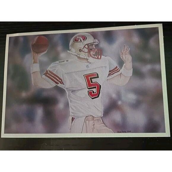 Postcard Jeff Garcia Daniel Tearle Players Authentic Direct NFL good for auto's - Picture 1 of 12